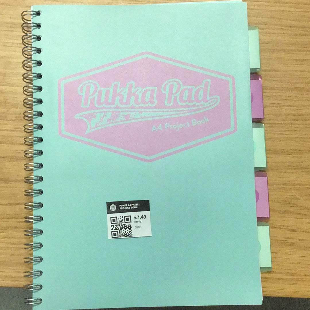 PUKKA A4 PASTEL PROJECT BOOK