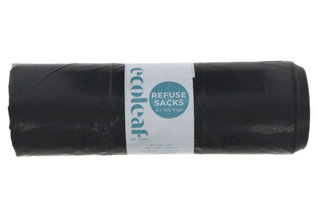 SUMA BLACK BIN LINERS 50% RECYCLED