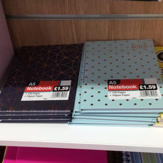 £1.59 A5 HARDBACK NOTEBOOK