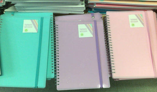 A5 POLY PASTEL TWINWIRE NOTEBOOK