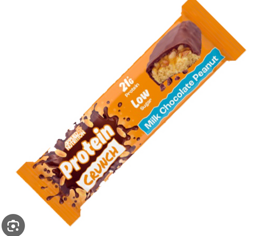 APPLIED NUTRITION PROTEIN CRUNCH BAR MILK CHOC PEANUT 62G