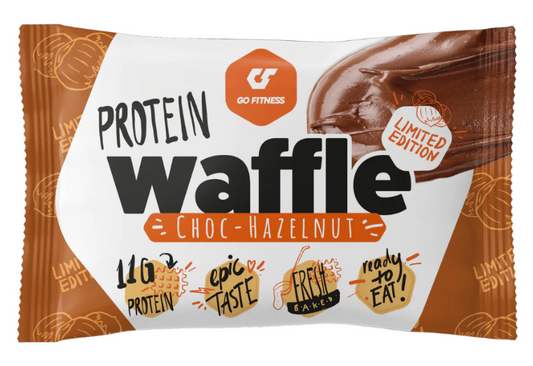 GO FITNESS WAFFLE CHOC HAZEL NUT 50G