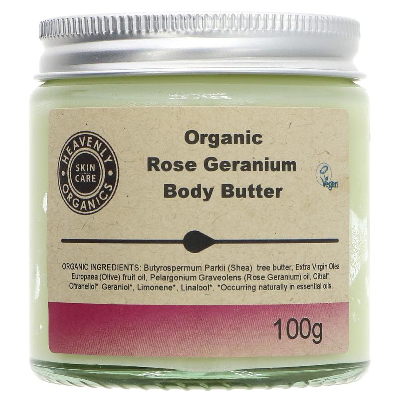 Heavenly Organics Skin Care Rose & Geranium Body Butter
