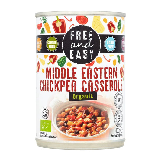 FREE & EASY ORGANIC CHICKPEA BEAN TAGINE READY MEAL 400G